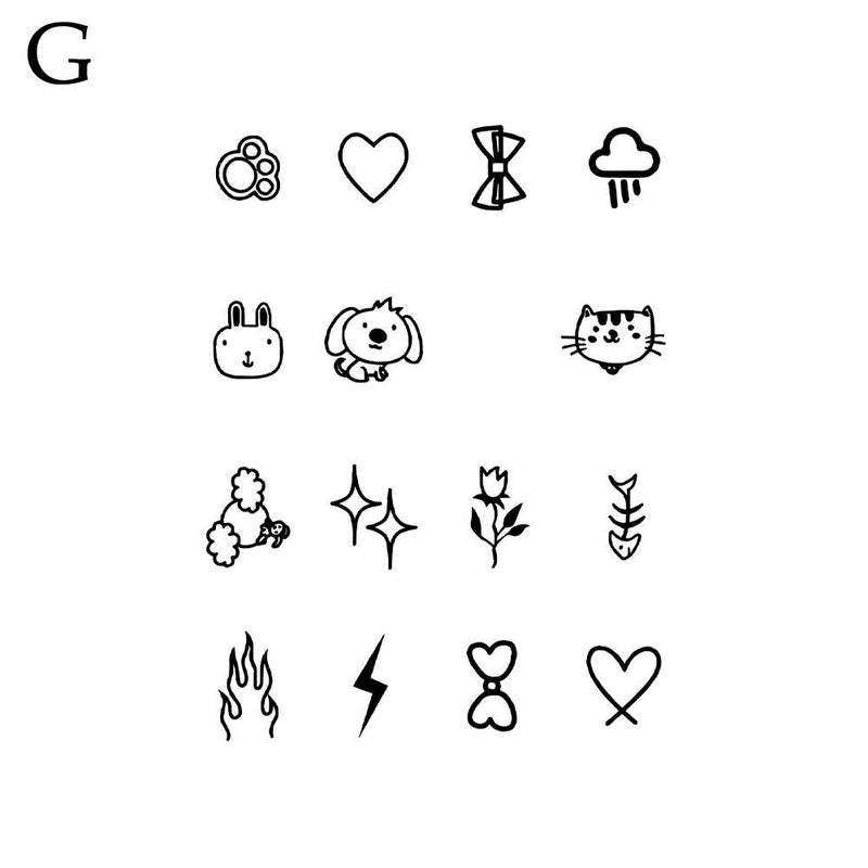 Herbal Juice Minimalist Temporary Tattoo Stickers, Cute Semi-Permanent Finger Tattoo Stickers, 1pc